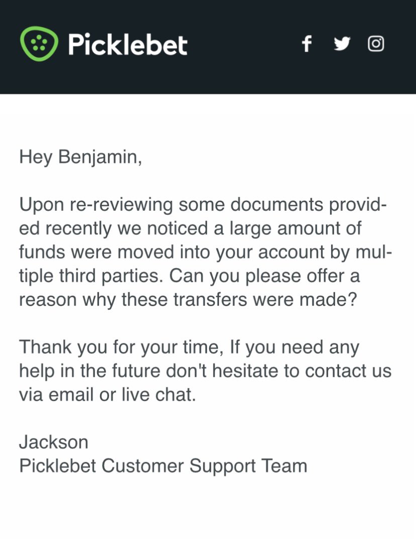 bozman__'s tweet image. Could @picklebet explain why they need bank statements and payslips from my work that funded my bets on my Picklebet account with my money?