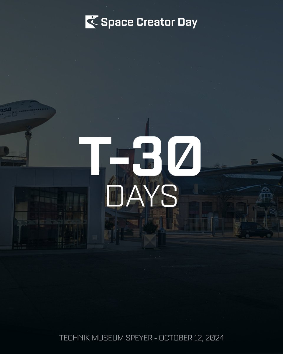 Only 30 days to go until Space Creator Day 2024. If you haven’t already, grab your ticket now to be part of Europes biggest #TeamSpace Community Event.

spacecreator.day/tickets