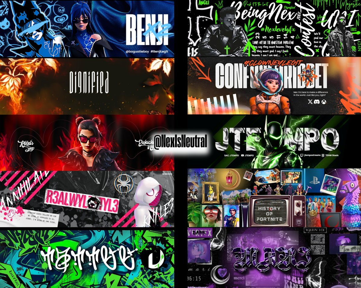 Guess who's back?
Banners, pfps, thumbnails, videos, creator code promotions and more with high quality at affordable prices 💎

Trusted by top names in the community.
Vouches: #NexLevelGfx
DM me for inquiries 📩
❤️ &amp; ♻️ are appreciated. 
🔍(1/4)