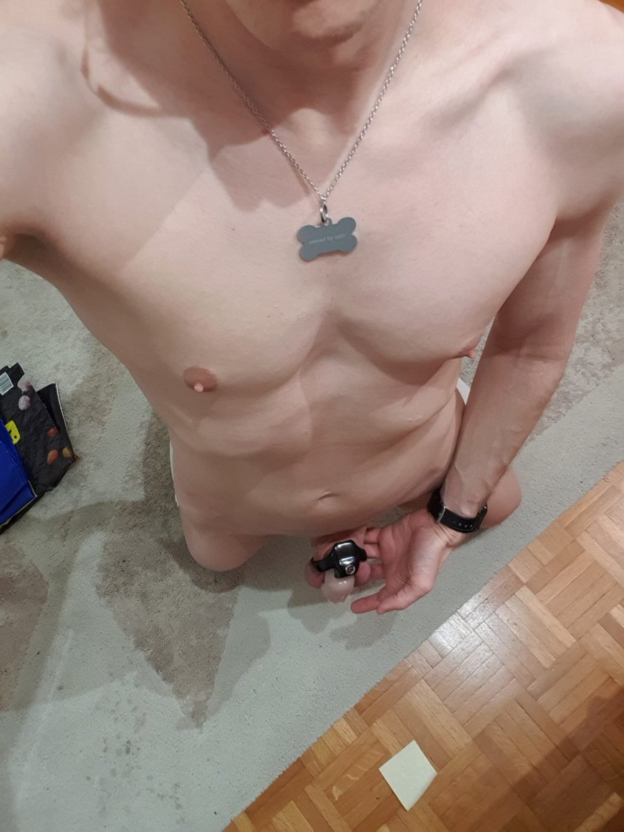 Leaving for Folsom in Berlin. Appropriately horny, my last time out of the cage was 11 days ago. I hope so much that I will be allowed to cum there. Please Sir? 😅