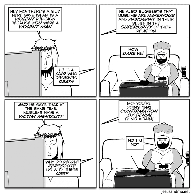 JandMo's tweet image. Final RT - Today&apos;s J&amp;amp;M is a resurrection from 2008, as I&apos;m on holiday:  jesusandmo.net/comic/denial2/