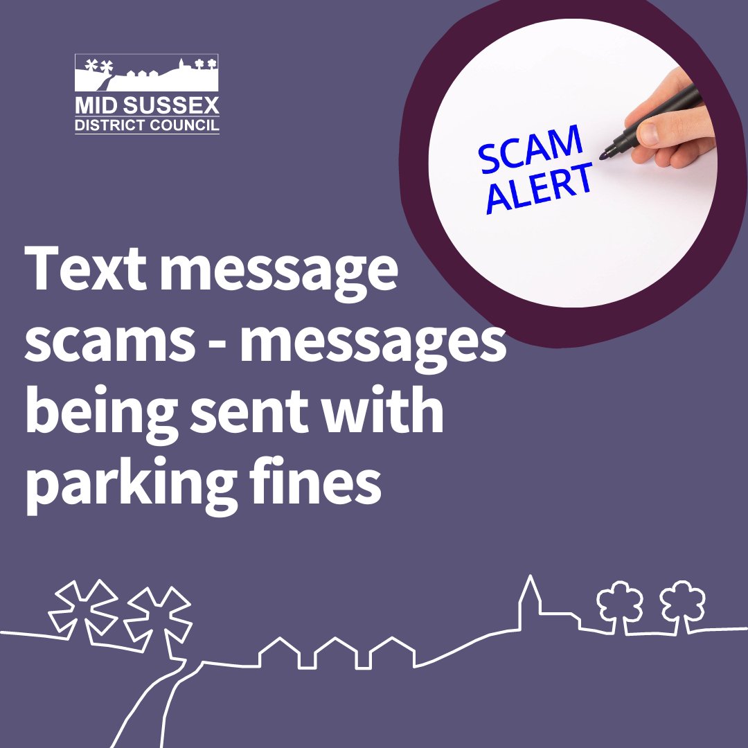 MSDCnews's tweet image. We've aware of a national scam where text messages are being sent with a parking fine and a link for payment. 
This is a scam. 
If you suspect a scam text, you can forward it to 7726, so your phone provider can investigate and arrange to block or ban the sender.