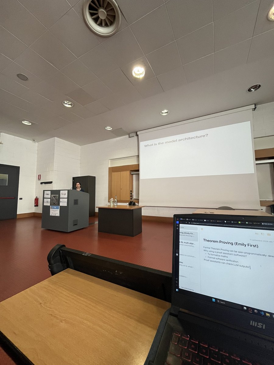 Diego Calanzone @ ICLR 🇸🇬 (@diegocalanzone) on Twitter photo Day 2-3 <a href="/M2lSchool/">M2L school</a> were something 🤯 with insights from <a href="/diegolascasas/">Diego de las Casas</a> on mixture of experts or safety & alignment techniques with <a href="/996roma/">Roma Patel</a>. Social dinner last night got us up and running for RL day today 😵💫😵💫 #Biccoca #ML Day 2-3 <a href="/M2lSchool/">M2L school</a> were something 🤯 with insights from <a href="/diegolascasas/">Diego de las Casas</a> on mixture of experts or safety & alignment techniques with <a href="/996roma/">Roma Patel</a>. Social dinner last night got us up and running for RL day today 😵💫😵💫 #Biccoca #ML