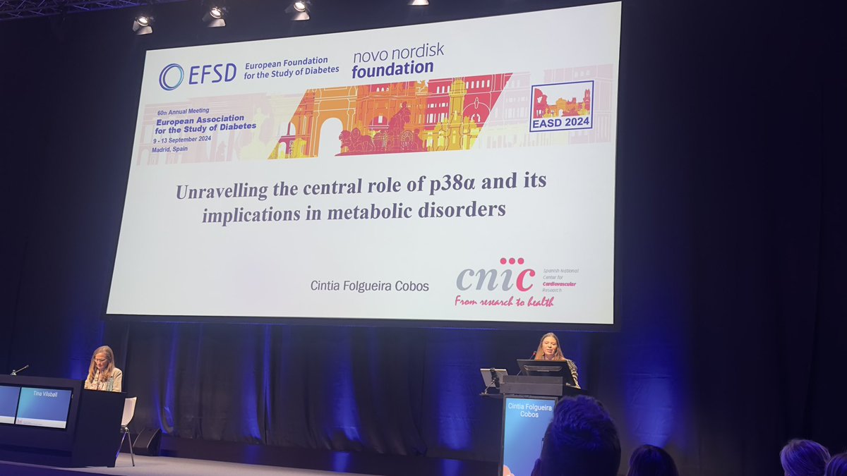 😊 We would like to congratulate our collaborator Dr. Cintia Folgueira <a href="/CintiaFolgueira/">Cintia Folgueira</a> for the #EASD Rising Star ⭐️ award! Very well-deserved! 🎉🎊 #EASD2024 <a href="/EASDnews/">EASD</a>