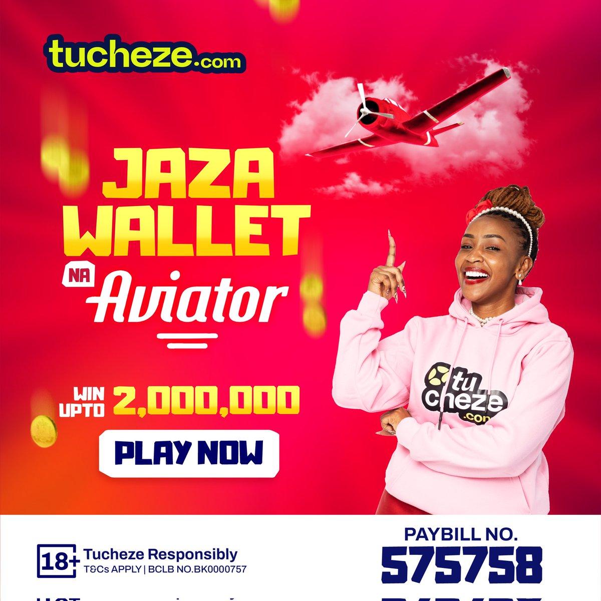 tucheze_com's tweet photo. Masaa ni ya rubani!👨‍✈

Changamka Peperusha Ndege ki-Pro! Cheza AVIATOR na 10 bob upepee to the highest Multiplier and win Millions in minutes🤑

Cheza hapa👉 https://t.co/lyVvapancg

#Tucheze #HomeofWinners #Aviator #Rubani #Airport https://t.co/8Jkvt8au81