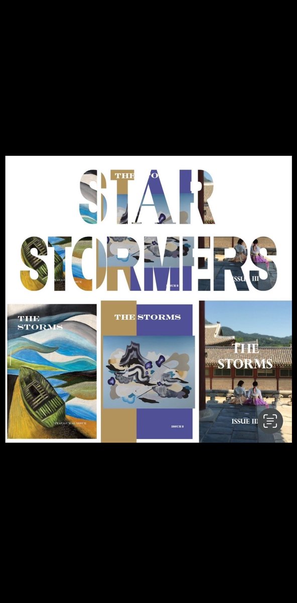 TheStormsJournal (@stormsjournal) on Twitter photo ✨Star Stormers ✨
<a href="/tarryathome/">Catherine Ann Cullen</a> joined us for the inaugural issue of The Storms journal of #poetry #prose and #visualart (and its theme Eat the Storms) in August 2022 with her poem, Love in the Tenters
Once a Stormer
Aways a Star Stormer ⭐️ ✨Star Stormers ✨
<a href="/tarryathome/">Catherine Ann Cullen</a> joined us for the inaugural issue of The Storms journal of #poetry #prose and #visualart (and its theme Eat the Storms) in August 2022 with her poem, Love in the Tenters
Once a Stormer
Aways a Star Stormer ⭐️