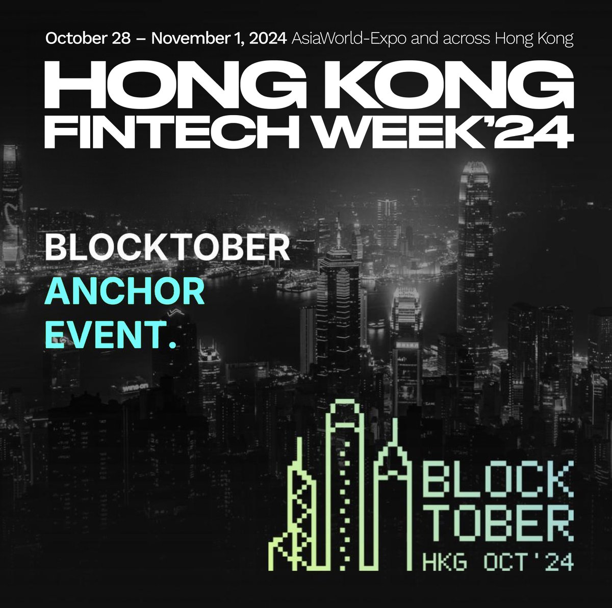 Blocktober (@blocktoberhk) on Twitter photo 🔥 Focus On! 🔥
We proudly present our anchor partners <a href="/HongKongFinTech/">HongKongFinTech</a> at #BLOCKTOBER24!
Get ready for <a href="/HongKongFinTech/">HongKongFinTech</a> , Asia's flagship financial technology conference brings together FinTech founders, banking executives, VCs, regulators and Fintech-savvy professionals.
In 🔥 Focus On! 🔥
We proudly present our anchor partners <a href="/HongKongFinTech/">HongKongFinTech</a> at #BLOCKTOBER24!
Get ready for <a href="/HongKongFinTech/">HongKongFinTech</a> , Asia's flagship financial technology conference brings together FinTech founders, banking executives, VCs, regulators and Fintech-savvy professionals.
In