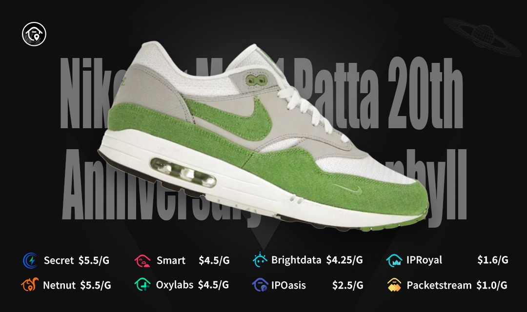 🚨 Mark your calendars! 

🛒 The Nike Air Max 1 Patta 20th Anniversary Chlorophyll drops on Friday, September 13, 2024! 

🏆Use Resilab proxies to stay ahead of the competition! 

#Nike #AirMax #sneaker #proxy