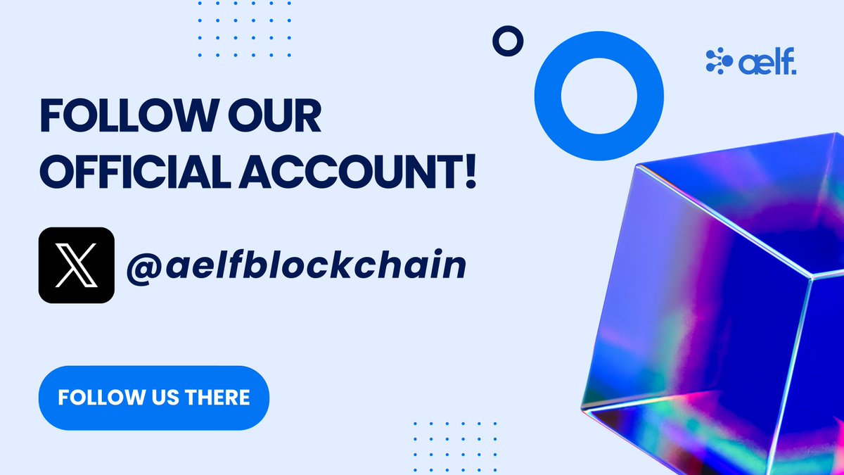🚨Follow us on our official X—<a href="/aelfblockchain/">aelf</a>!

All #aelf updates, news, and content will be shared on our official X account, so be sure to follow us for the latest updates!🚀