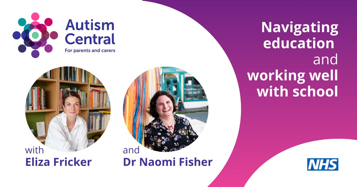 Autism Central have launched a new series of seven webinars with Dr Naomi Fisher and Eliza Fricker for parents and carers. Each episode features a conversation on a different topic with entertaining and relatable illustrations 
autismcentral.org.uk/school