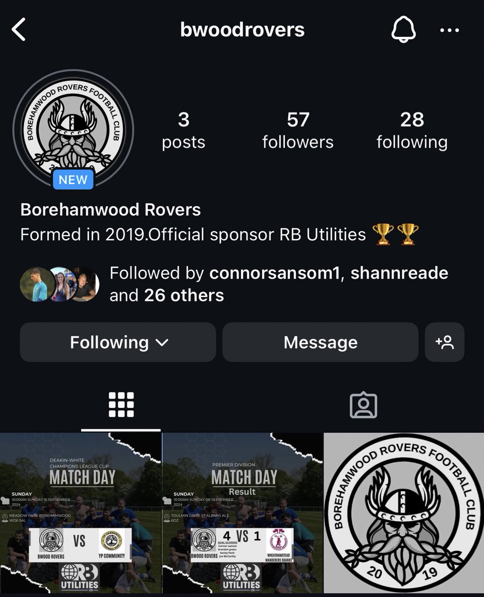 If you haven’t already head over to Instagram and give our new page a follow for more content and updates⚪️⚫️

instagram.com/bwoodrovers?ig…