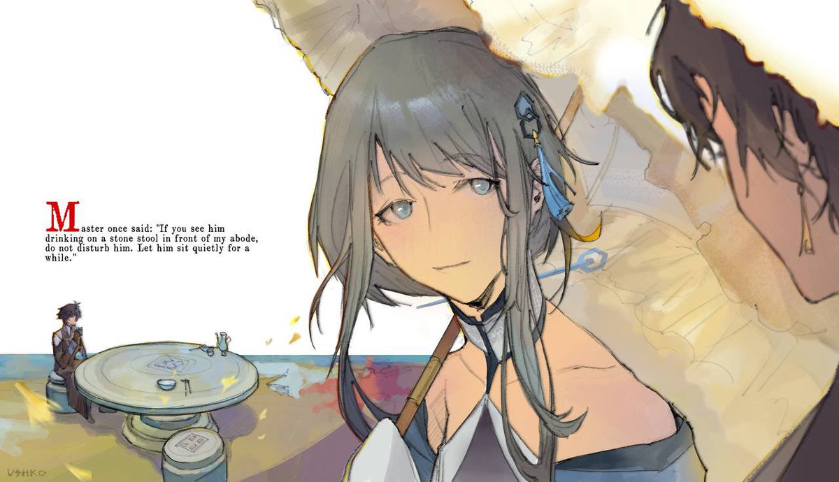 usshhko's tweet photo. #zhongli #genshin #guili 
eternal memory to guizhong https://t.co/3tsDDfcYb0