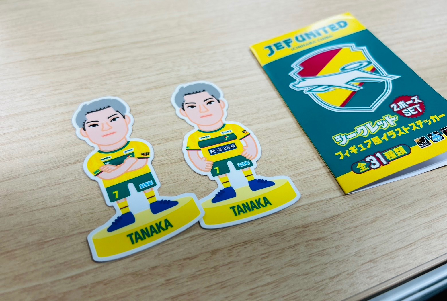 ジェフ千葉 イラストステッカー メタルカード ナンバー ジェフ千葉 イラストステッカー メタルカード ナンバー