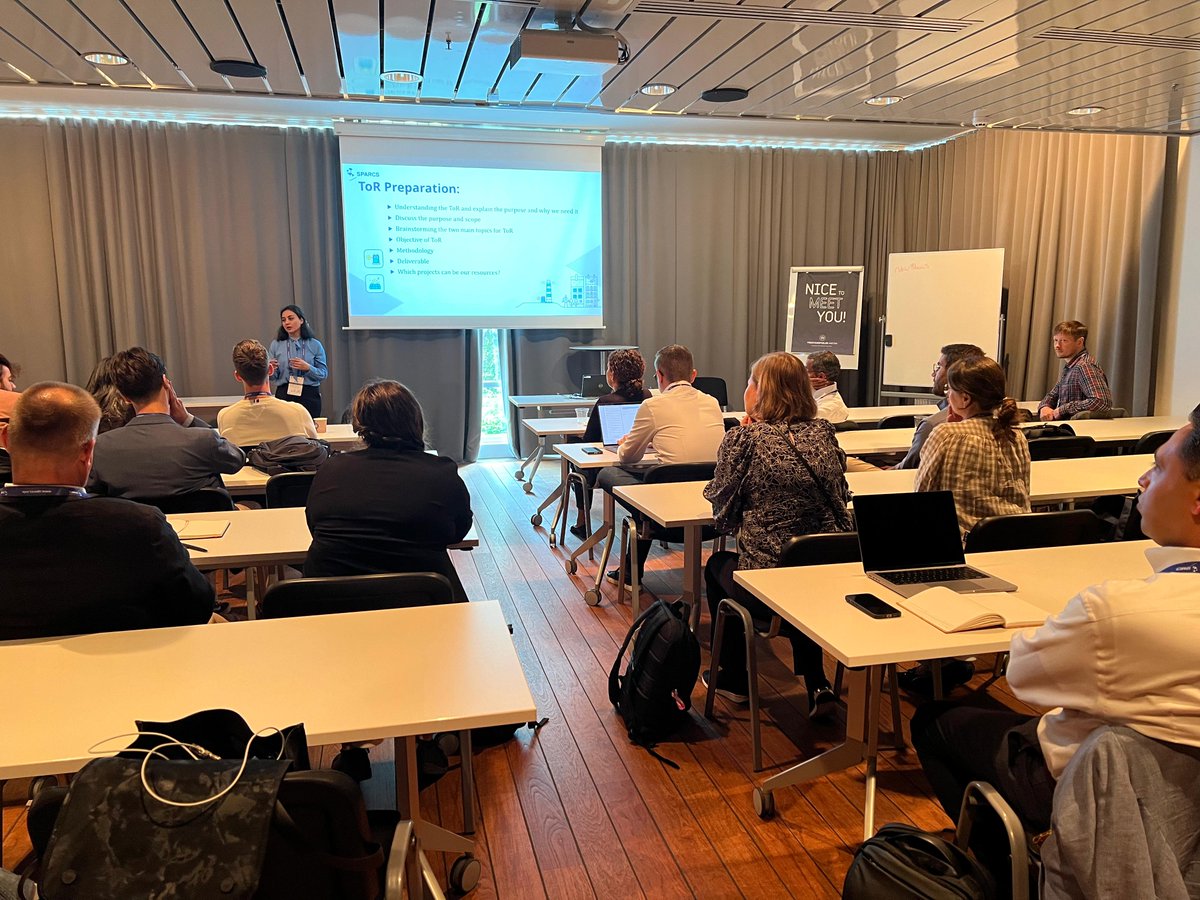 We are the monitoring and evaluation – workshop.

The session is dedicated to drafting a call for experts on monitoring &amp; evaluation and planning the task group’s future activities. 

Exciting steps ahead for enhanced oversight and strategic planning!

#SPARCSFinal