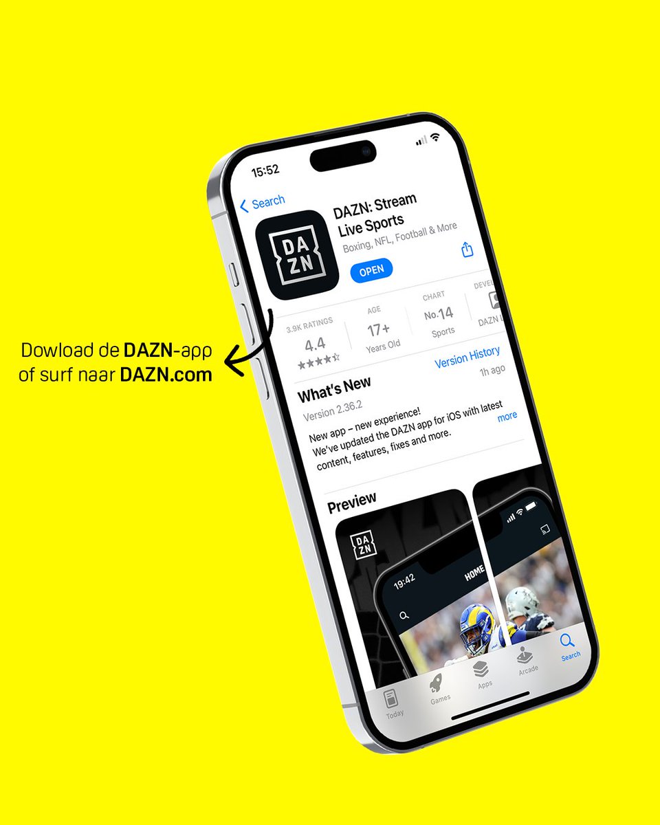 DAZN_BENL's tweet image. 💁‍♂️ | Zo simpel is het. 🍿

Registreer je gratis op DAZN.com! 👈