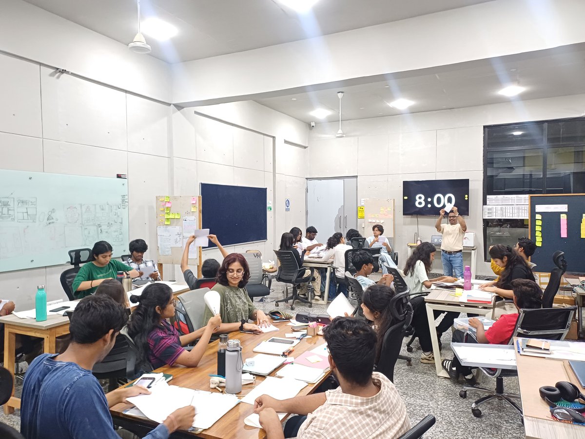 Woxsen's tweet image. To generate different ideas in UX Design Project, our Industrial Design, 5th Semester students had experienced an amazing “Ideation Workshop”, where our students were able to generate 8 quick ideas in 8 minutes. 

#Woxsen #uxdesign #ideation #creavit #hyderabad