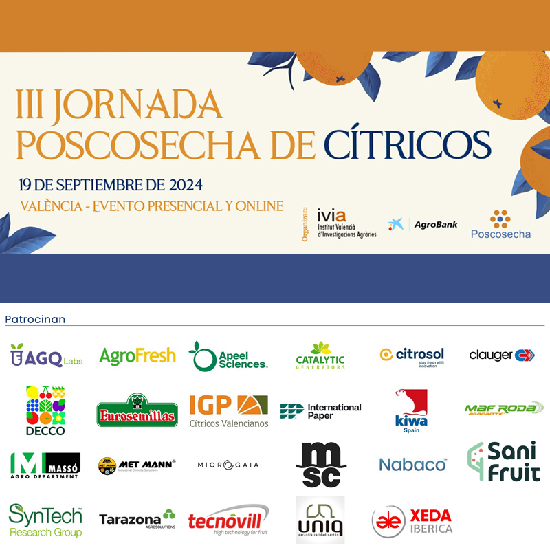 📌III Jornada Poscosecha de #Cítricos
Organiza <a href="/GVAivia/">IVIA</a> <a href="/AgroBank_CABK/">AgroBank</a> <a href="/poscosecha/">Poscosecha</a>

🍋Punto de encuentro entre la comercialización, industria, distribución e investigación

🗓️Jueves 19 de septiembre
📍#Valencia y 💻#online 
✍️Requiere inscripción

➕Info⤵️
n9.cl/cvmmv