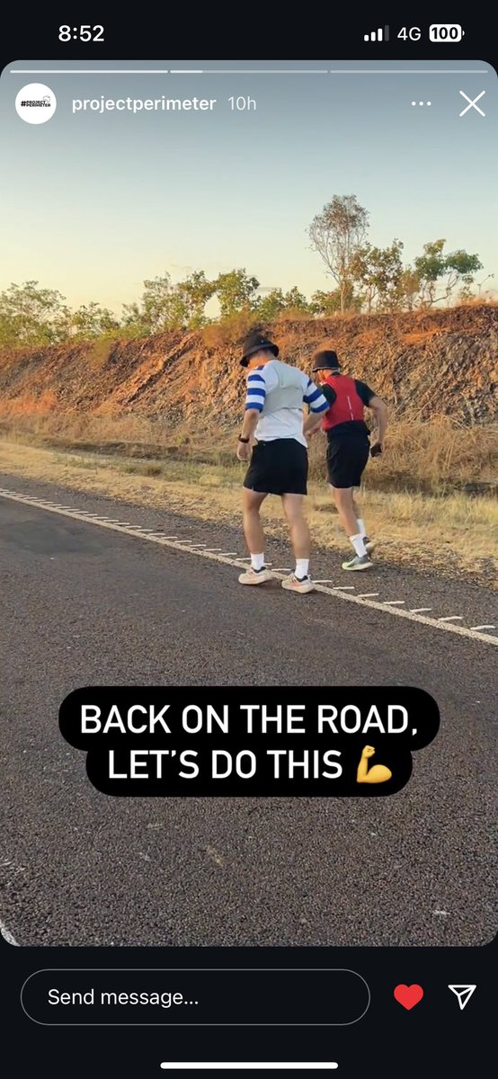 1871_GS's tweet photo. My mate is attempting to become 1 of the 2 first Brits to run the perimeter of Australia, 5 days in. Today doing 30 miles in a Reading shirt. Follow them on Instagram [Projectperimeter]

#readingfc @ReadingFC 🇦🇺 https://t.co/aJR1l9DPl1