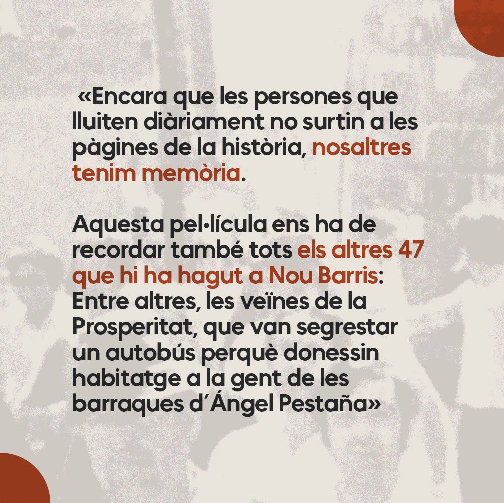 habitatge9b's tweet image. Fem memòria de les lluites per continuar lluitant.