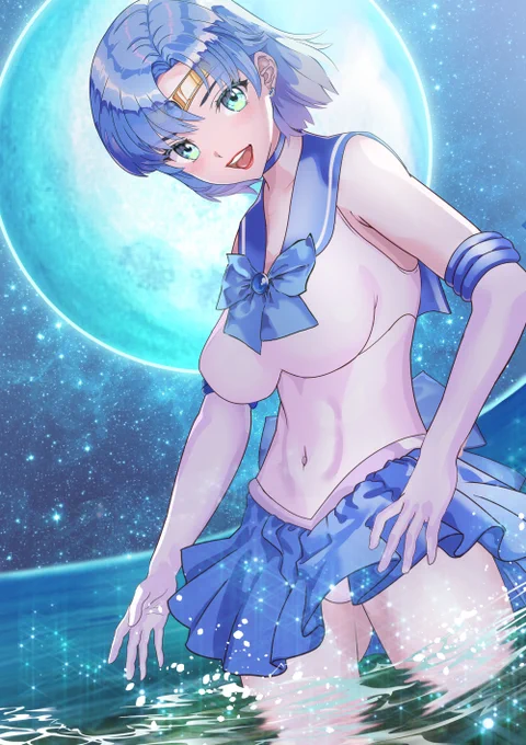 マ～キュリ～パワァ～ッ無料ファンサイト更新したよ「セラムン〇〇うさぎちゃん」(133枚)(ピクシブにH漫画とリンク置きました)(ついに亜美ちゃんが・・・)#セーラーマーキュリー 