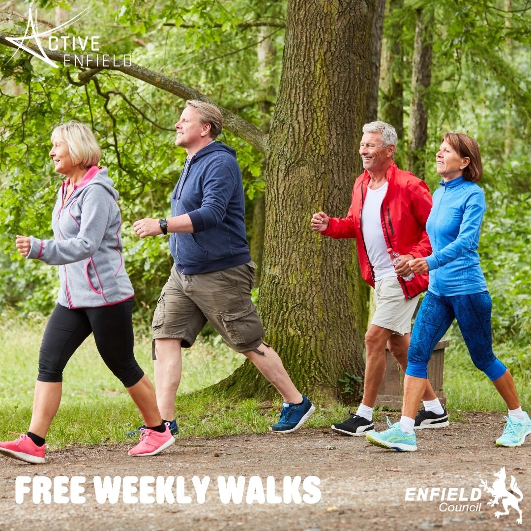 ActiveEnfield's tweet image. Join Enfield’s FREE weekly walks! 🚶‍♀️ No booking, just turn up. Check the schedule and walk your way to fitness! 🌳 More info: activeenfield.uk

#ActiveEnfield #Enfield #FreeWalks #GetActive