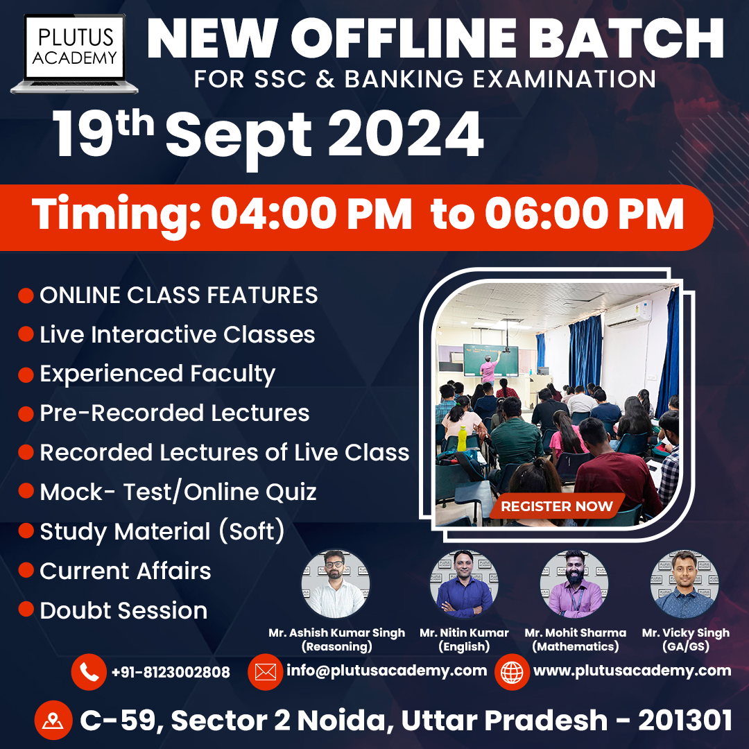 PlutusAcademy_'s tweet photo. New Offline Batch starting on 19th September 2024 at Plutus Academy!
Join our expert faculty for SSC & Banking exam preparation. Don't miss out on this opportunity to excel in your career.
For More Information,
Contact us at: +91-8123002808
#PlutusAcademy
#SSCCoaching
#SSC2024 https://t.co/6tjaEFkrjq