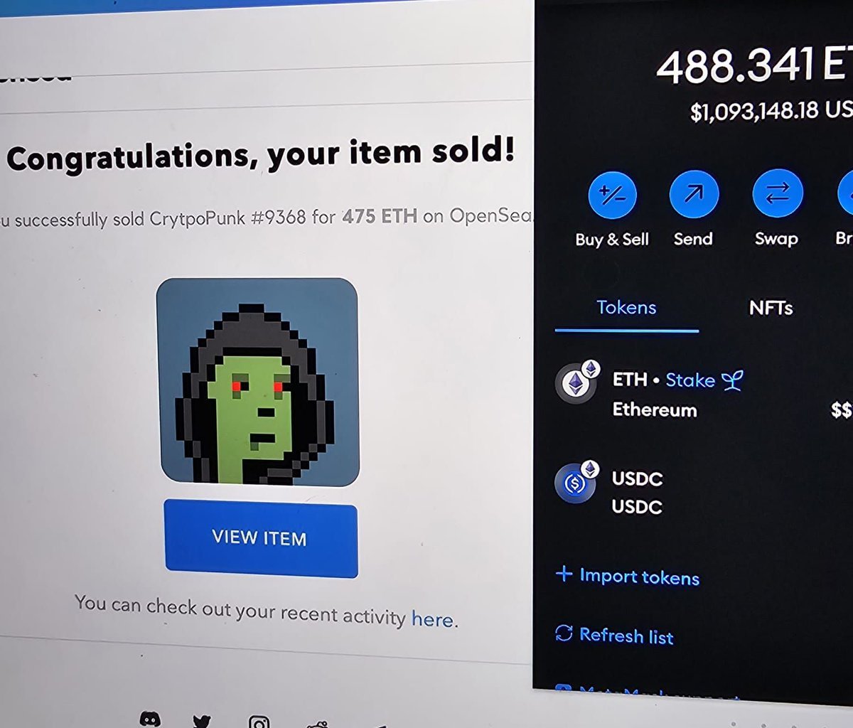 F**k!! Just sold an NFT for 39 ETH ($90,000) and I’m giving away $5000 $NOT
I will be helping 5 of you guys ($1000) per each. It can be used to buy your first $DOGS or to buy your first Crypto.
$ETH #Airdrop #nft
Just RETWEET, drop your ADDRESS and make sure you’re a FOLLOWER.