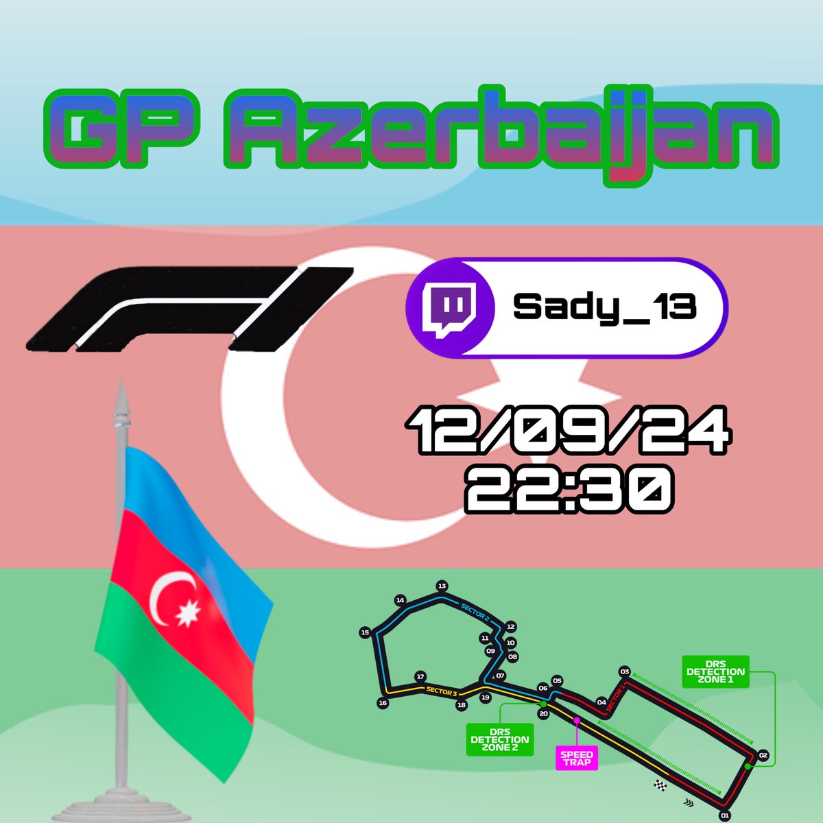Esta noche, tenemos casteo del #GPAzerbaijan en el #F12024 

Lo viviremos en #twitch asi que os espero a todos para vivir esta carrera al limite!