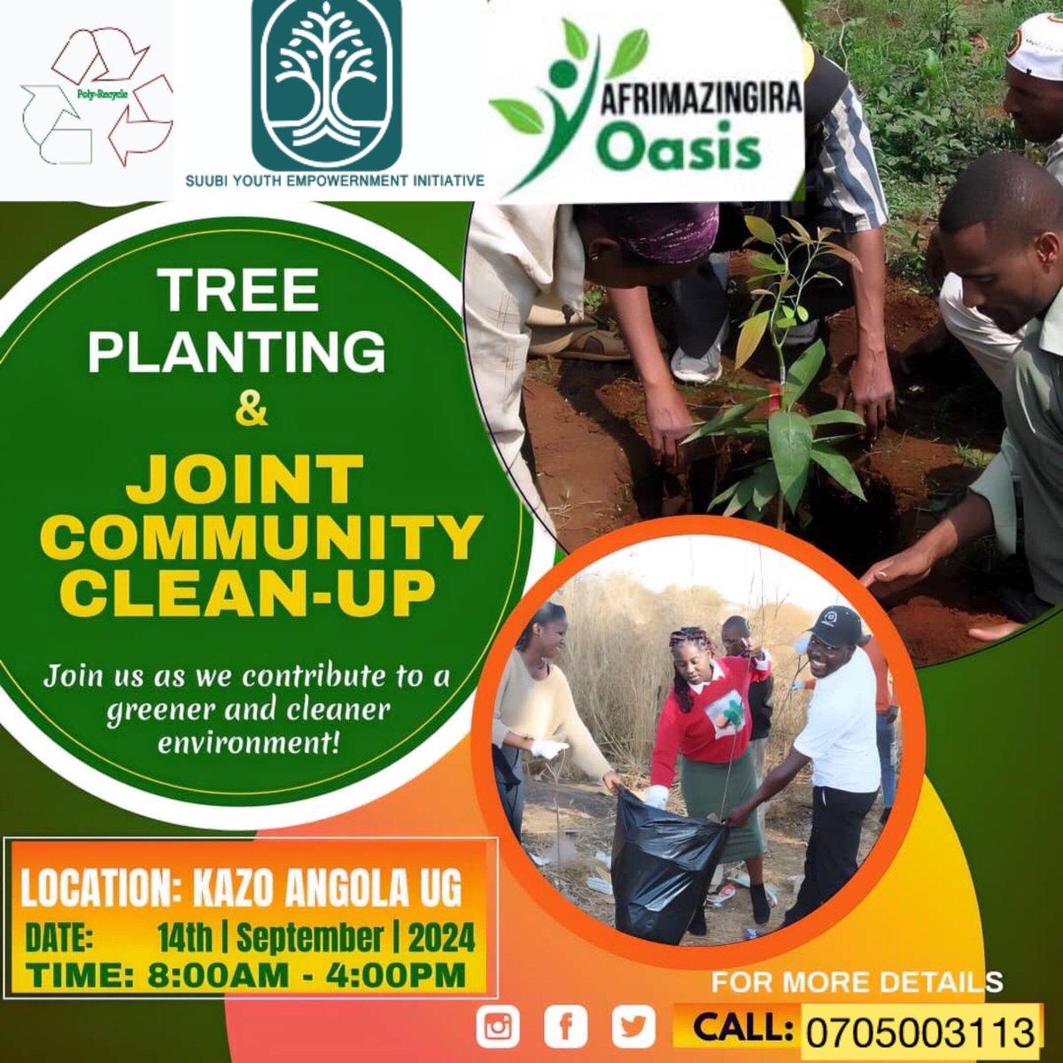 Poly-Recycle Project (@polyrecycle) on Twitter photo In collaboration with <a href="/SYEIUG/">Suubi Youth Empowerment Initiative</a> @Osasis we are going to plant trees and do general cleaning in Kazo. #EnvironmentalDefenders #plastic In collaboration with <a href="/SYEIUG/">Suubi Youth Empowerment Initiative</a> @Osasis we are going to plant trees and do general cleaning in Kazo. #EnvironmentalDefenders #plastic