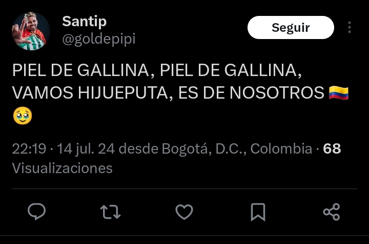 Franmartin_'s tweet photo. @goldepipi Llora cafetero llora 😭😭 https://t.co/6OH4NmKJ4x