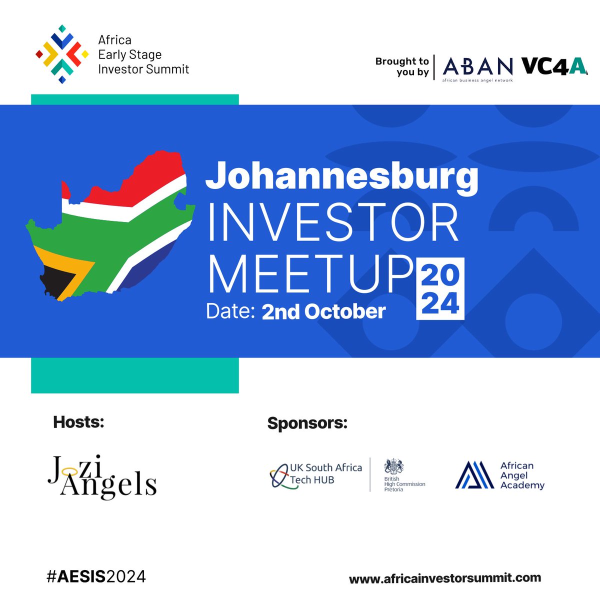 ABAN Angels (@abanangels) on Twitter photo With 75% of South Africa’s corporate offices, 16% of the GDP & 50% of venture capital, Johannesburg is the place to be, #innovatingpathways for future investors!
Register here at bit.ly/4cWfQ7f to be part of this <a href="/AESIS_summit/">Africa Early Stage Investor Summit</a> Investor Meetup, hosted by Jozi Angels! With 75% of South Africa’s corporate offices, 16% of the GDP & 50% of venture capital, Johannesburg is the place to be, #innovatingpathways for future investors!
Register here at bit.ly/4cWfQ7f to be part of this <a href="/AESIS_summit/">Africa Early Stage Investor Summit</a> Investor Meetup, hosted by Jozi Angels!
