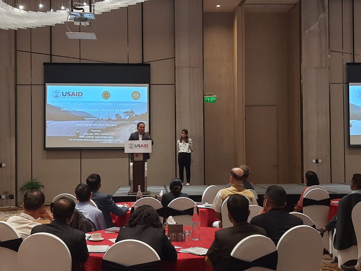 NepalBankers's tweet image. Nepal Bankers&apos; Association (NBA), in collaboration with USAID Urja Nepal and Solar Power Producers&apos; Association, Nepal (SOPPAN) successfully organized a workshop titled &quot;Mapping Solar Power Project Financing Opportunities and Trends in Nepal&quot;
#SolarEnergyNepal #SolarPowerProjects