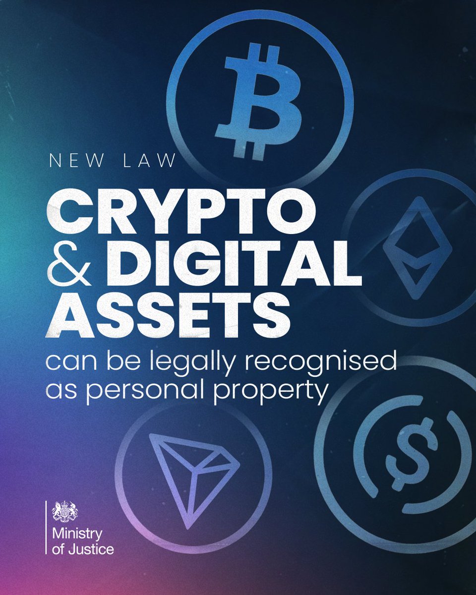 The UK has introduced a new bill that will allow crypto and other digital  assets to be recognised as personal property. That means owners of digital  assets will gain legal protection against