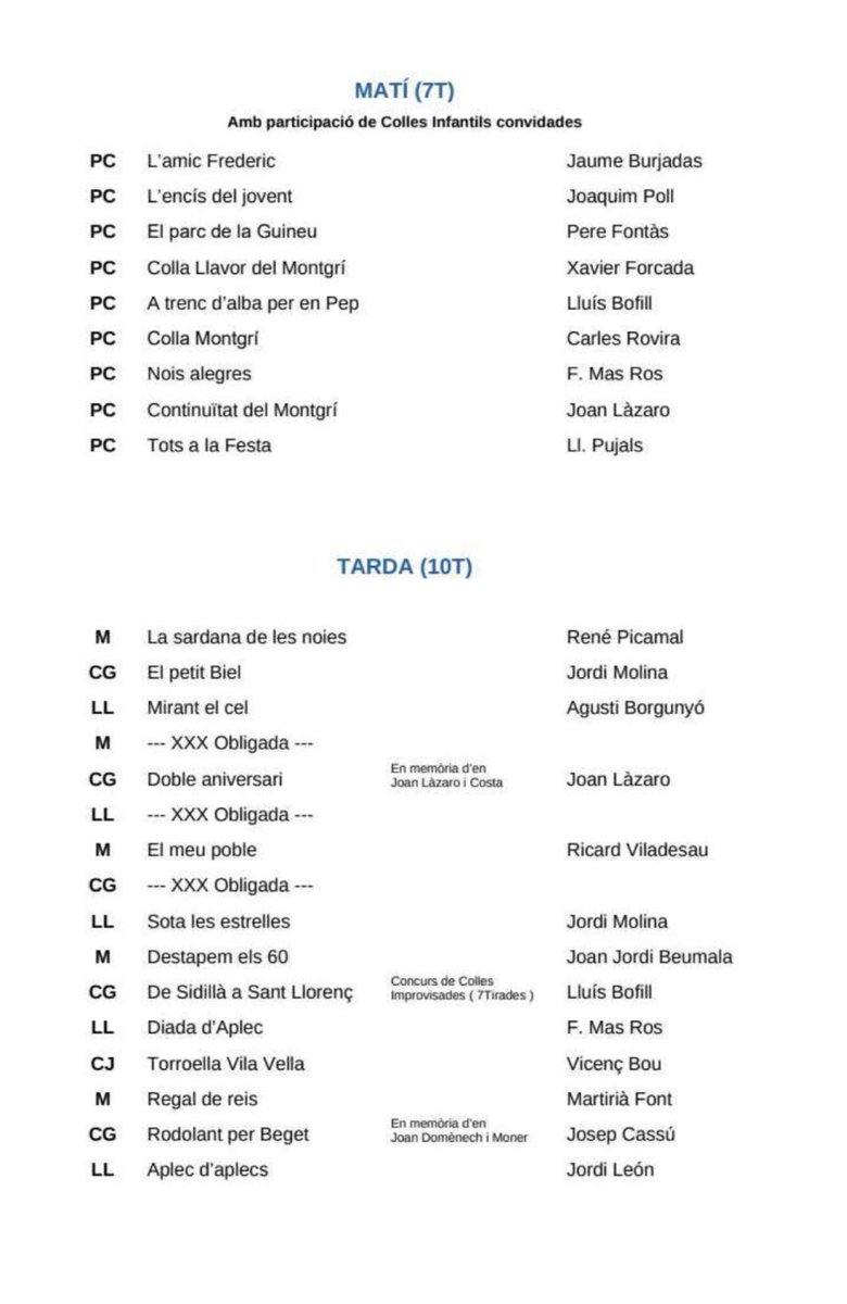 🎼Agenda la Llobregat:

🗓 DISSABTE 14 de setembre
📍 Alfés (plaça la bassa)
⏰ 19h - 22h Aplec

🗓 DIUMENGE 15 de setembre
📍 Torroella de Montgrí (plaça de la Vila)
⏰ 16:30h Aplec

Ens hi acompanyeu?