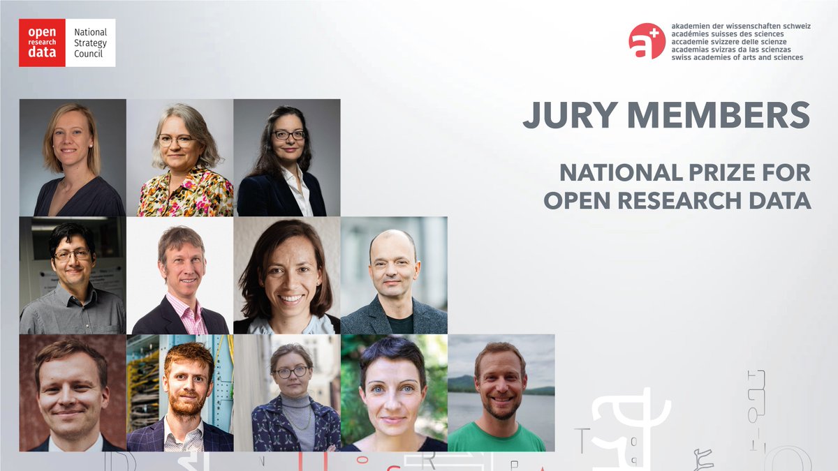 We have received many interesting applications and nominations for the National Prize for #OpenResearchData. In this regard, we would love to introduce you to our jury members 👉 ord.akademien-schweiz.ch/en/preis/