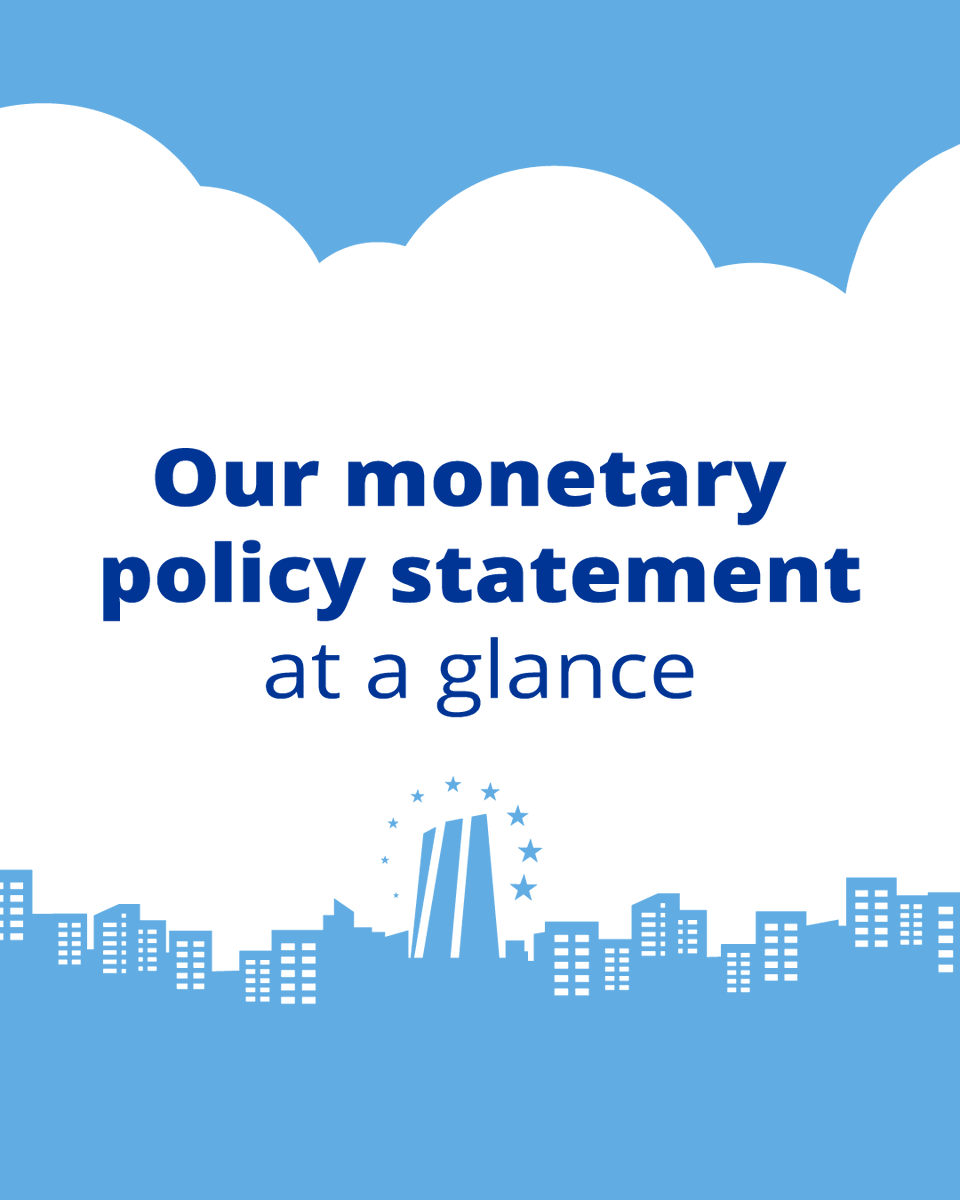ecb's tweet image. Today we cut our key interest rate by 0.25 percentage points.

Overall, inflation is on its way down and is on track to get back  to 2% in the second half of next year.

Read more ecb.europa.eu/press/press_co…