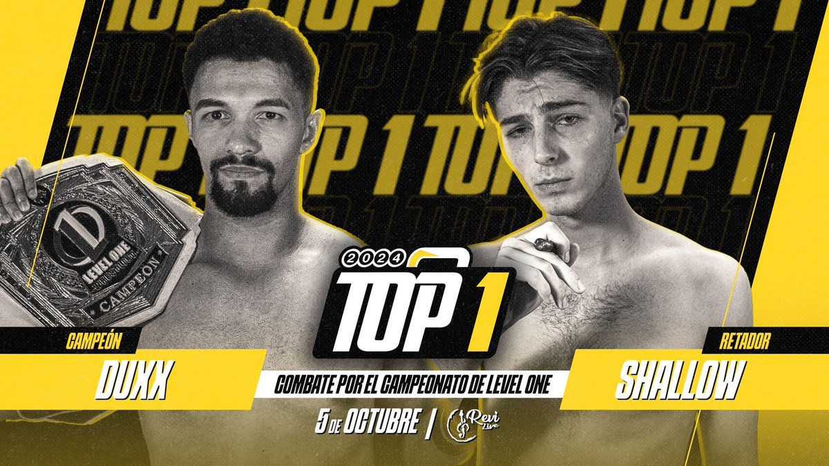 🚨 ¡𝗔𝗡𝗨𝗡𝗖𝗜𝗢! 🚨

Todo esfuerzo tiene su recompensa… ¡Shallow se enfrentará a Duxx por el Campeonato de Level One! 🐺

Los ganadores de las dos últimas ediciones del Young Wolves se verán las caras en Top 1. ¿Empezará Duxx su reinado con buen pie o tendremos nuevo campeón?
