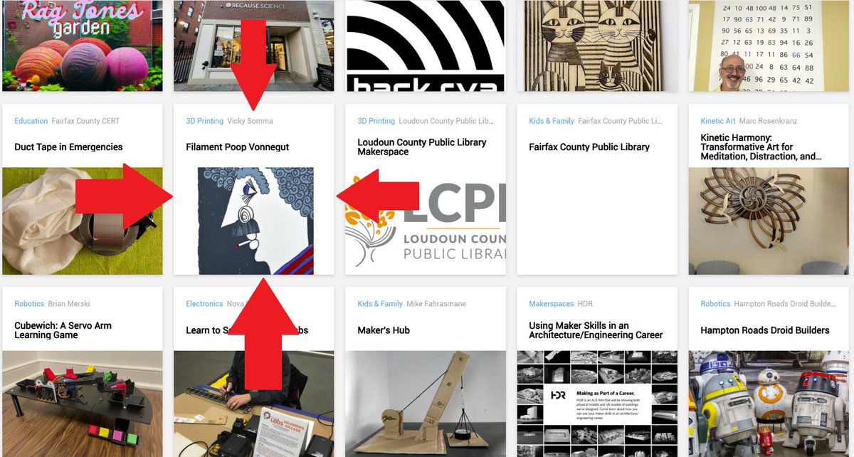 Vicky Somma #1440Makers (@tgaw) on Twitter photo I know we are all in #3DPrintopia mode right now, but I also have <a href="/MakerFaireNova/">MakerFaire NoVa</a> on the horizon next month. This morning, I got a good laugh at my own project on the "Meet the Makers" page. I am sooo glad the organizers trust me enough to approve my wacky proposals. I know we are all in #3DPrintopia mode right now, but I also have <a href="/MakerFaireNova/">MakerFaire NoVa</a> on the horizon next month. This morning, I got a good laugh at my own project on the "Meet the Makers" page. I am sooo glad the organizers trust me enough to approve my wacky proposals.