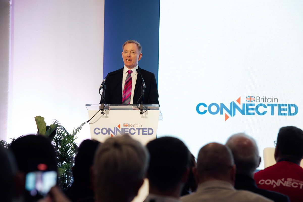 What a massive turnout for the #ConnectedBritain Ministerial Keynote Address by Sir Chris Bryant MP, Minister of State for Data Protection and Telecoms, <a href="/SciTechgovuk/">Department for Science, Innovation and Technology</a>. It was fantastic to hear the new Government's plans for the UK's digital economy, in what was Chris's first