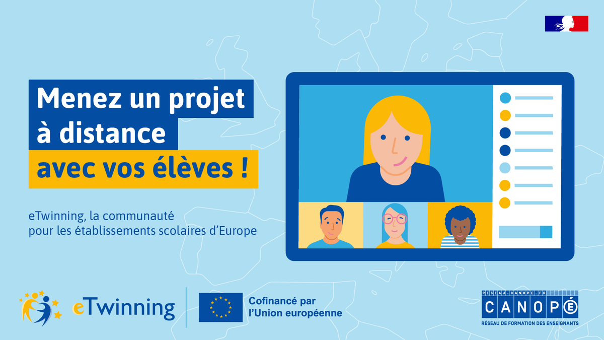 Envie d'un projet simple pour ouvrir votre classe sur l'Europe à la rentrée ? C'est le moment de vous lancer !
📅💻Découvrez #eTwinning grâce à notre webinaire du 18 septembre !
1er degré : 9h30 à 11h30 reseau-canope.fr/service/un-pro…
2nd degré : 13h30 à 15h30 reseau-canope.fr/service/un-pro…