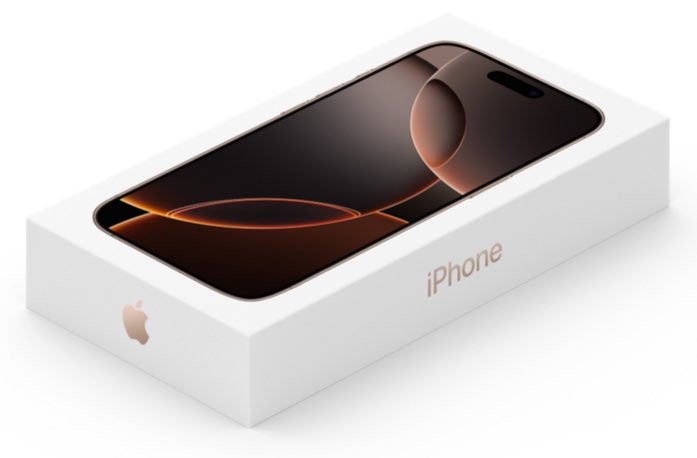 iPhone16proのパッケージ
シンプルなデザイン
今回はタグが付属されてません