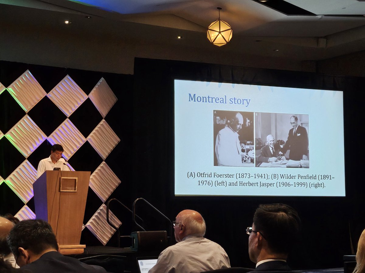 Dr. Dang Nguyen of the University of Montreal, taking us through the beautiful history of #epilepsysurgery in Montreal! 

Phenomenal and inspiring story, cementing the role of #SEEG in the workup for #epilepsy.

#CCFEpilepsySummit2024