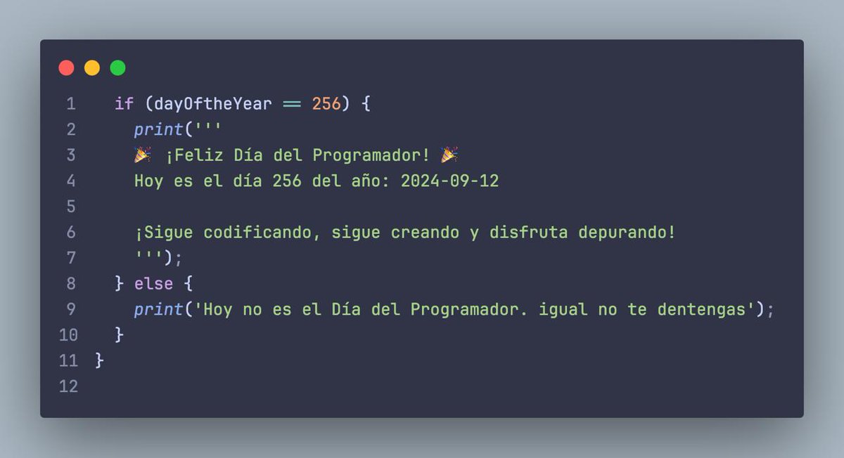 NeryadG's tweet image. 🎉 ¡Feliz Día del Programador! Hoy es el día 256 del año y el mundo celebra a los que viven entre líneas de código. 🖥️💻

¡Sigue codificando, creando y depurando! 🚀 #DíaDelProgramador #DiaDeLaProgramacion  #CódigoEsVida