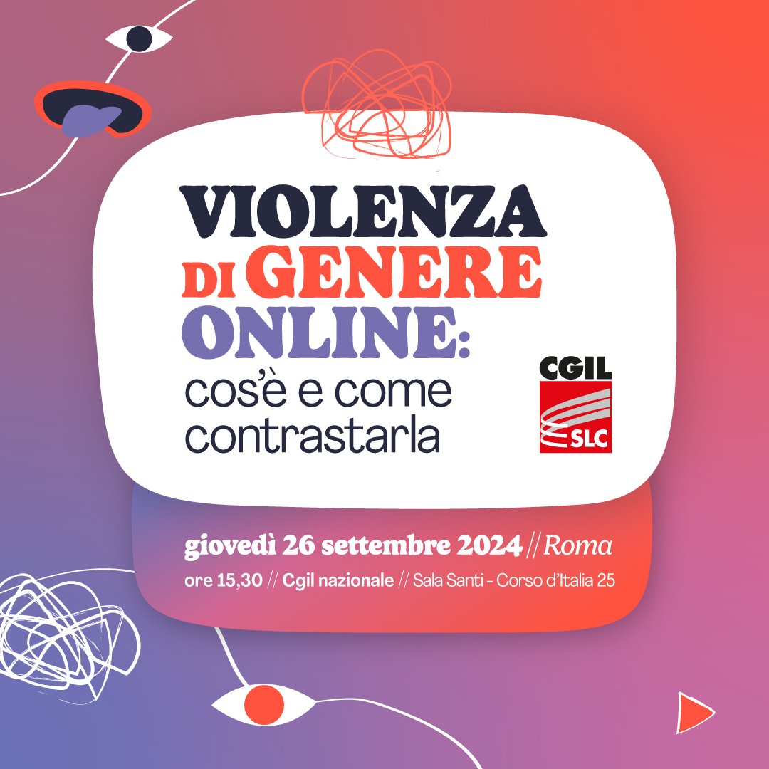 SlcCgil's tweet photo. 🟥 Web e #SocialMedia rispecchiano gli stereotipi di una società sessista o aprono nuove possibilità di resistenza? Ne discutiamo in @cgilnazionale giovedì 26 settembre alle 15.30 👉 https://t.co/zVuHZ5qK8Y https://t.co/qv2RiwZFCT