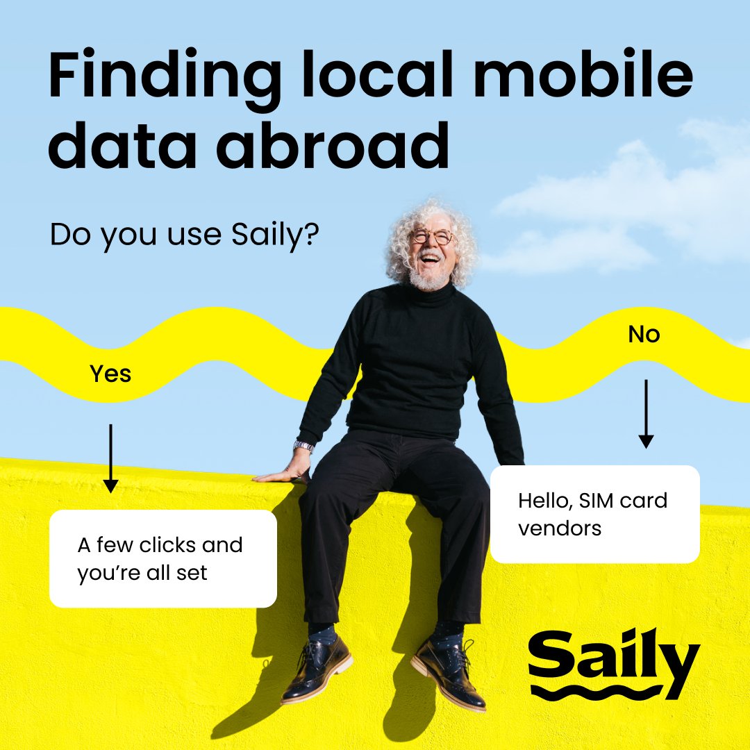 Don’t waste time searching for SIM card vendors in your travel destination. Instead, download #Saily and pick the eSIM data plan that suits your needs.