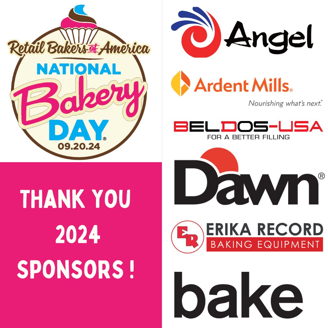 As we count down to National Bakery Day  2024,  we want to take a moment to express our deepest gratitude to our amazing sponsors.

<a href="/AngelyeastChn/">Angel Yeast</a>
<a href="/ArdentMills/">Ardent Mills</a> 
 Beldos-USA
<a href="/DawnFoodsGlobal/">Dawn Foods Global</a> 
<a href="/ErikaRecord/">Erika Record Baking</a>
<a href="/bakemag/">bake magazine</a> 
#KeepYourDoughLocal #NationalBakeryDay

ow.ly/Gc7Y50OQHU4