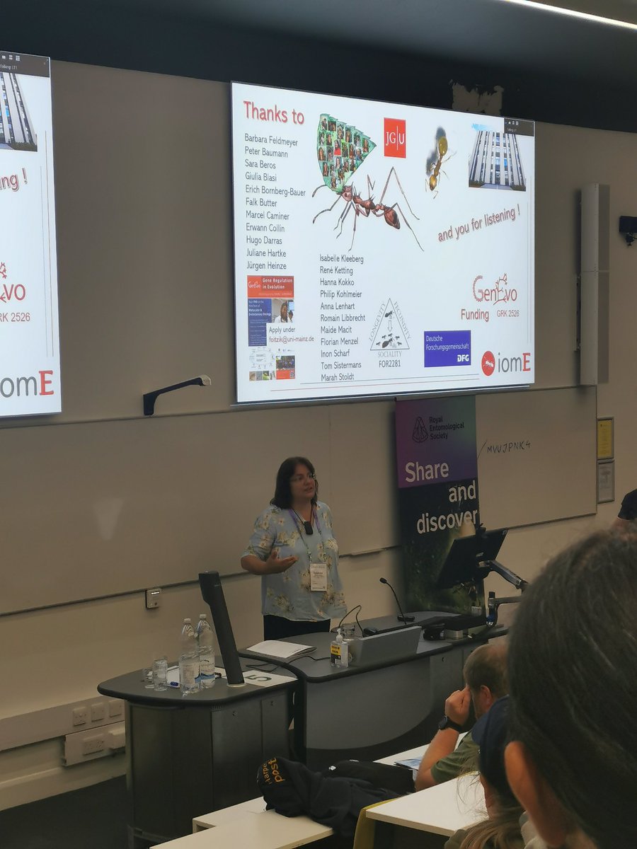 Prof Susanne Foitzik ends #ento24 with her inspirational work in acorn ants! Thanks to all the organisers and speakers for a fun few days <a href="/RoyEntSoc/">Royal Entomological Society</a>