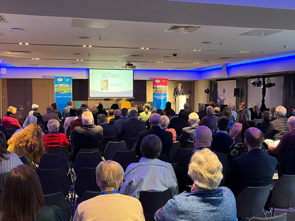 Jack Chambers TD (@jackfchambers) on Twitter photo A real pleasure to address
<a href="/Clann_Credo/">Clann Credo - Community Loan Finance</a> conference in Croke Park today to highlight the critical importance of social enterprise and financing for a range of community, sporting and cultural facilities in our towns and villages all over our country. A real pleasure to address
<a href="/Clann_Credo/">Clann Credo - Community Loan Finance</a> conference in Croke Park today to highlight the critical importance of social enterprise and financing for a range of community, sporting and cultural facilities in our towns and villages all over our country.