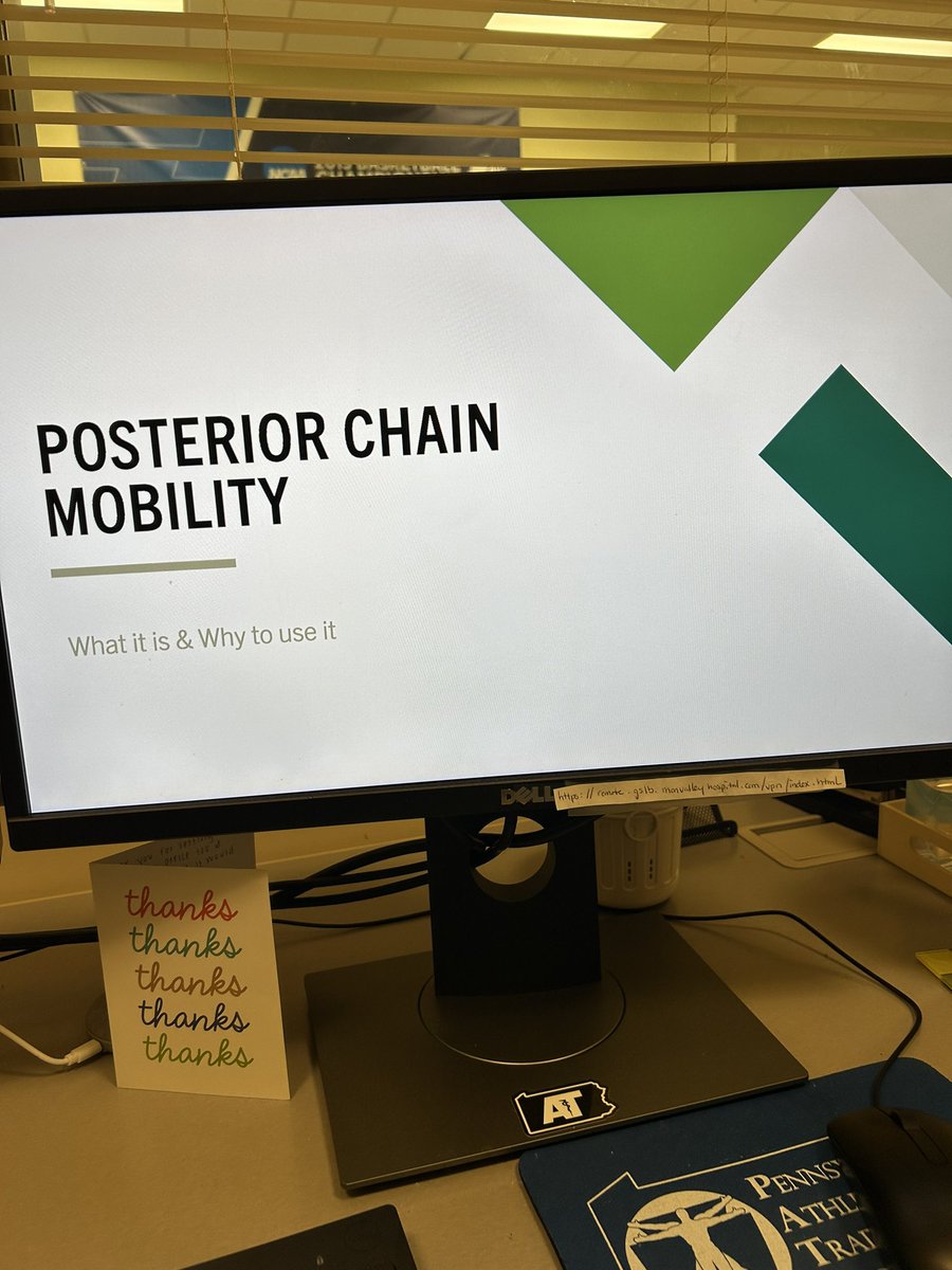 mk_schickel's tweet photo. Started the morning off with a little guest lecture on posterior chain mobility for @PennWestUniv MSAT students. 🤓 https://t.co/JjnCDk789u