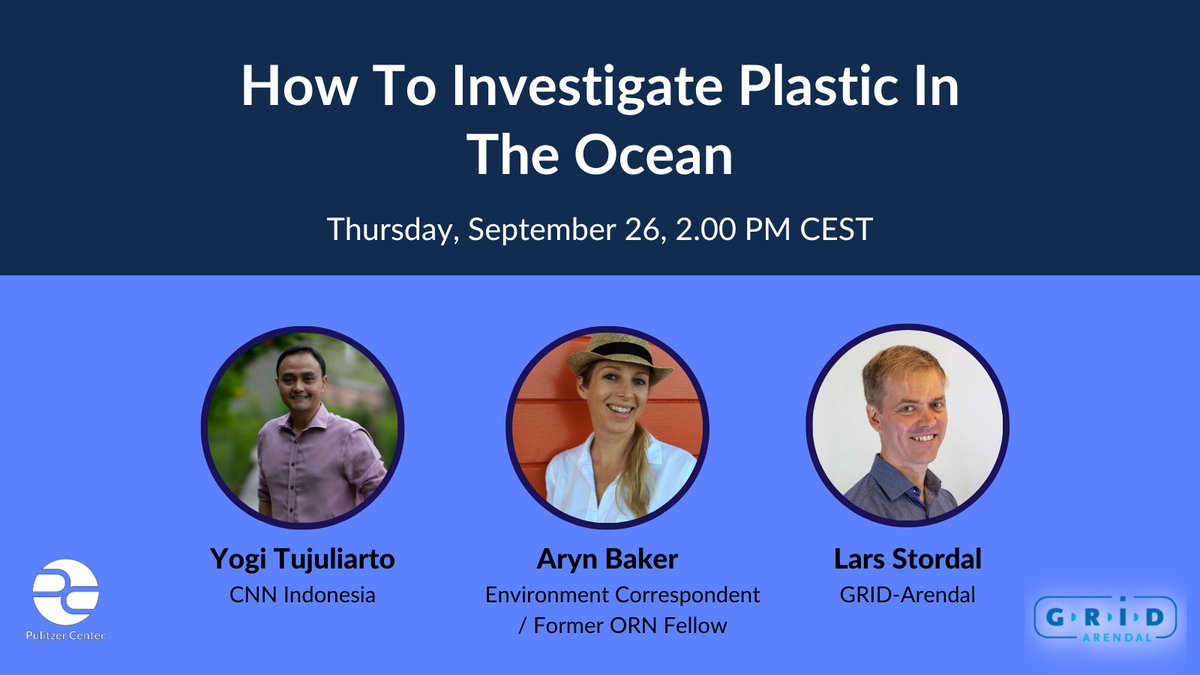 <a href="/pulitzercenter/">Pulitzer Center</a> ORN &amp; <a href="/GRIDArendal/">GRID-Arendal</a> are hosting a webinar that will discuss how to generate leads on plastic pollution, why plastic has become a problem, and why the world needs a strong treaty aimed at a solution.

🗓️ Sept 26
⏰ 2:00 pm CEST
Register 👉 bit.ly/4edHLAG